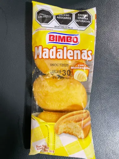 [2108B] Madalenas con mantequilla 93g, bimbo, pieza