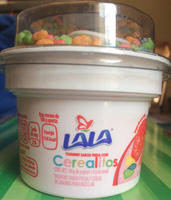 yogurt sabor fresa con cereales 100 gr, lala, pz