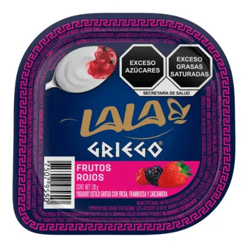 [337A] Yogurt griego sabor frutos rojos 120 gr, lala, pz