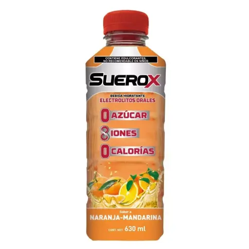 [222A] Bebida hidratante naranja mandarina 630 ml, suerox, pz