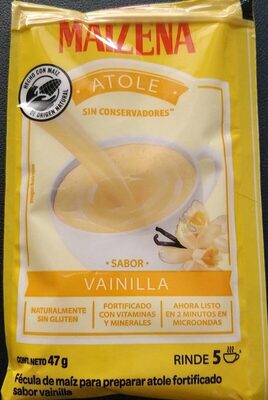 atole sabor vainilla 47 gr, maizena, pz
