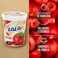 Yogurt batido manzana 900 gr, Lala, pz