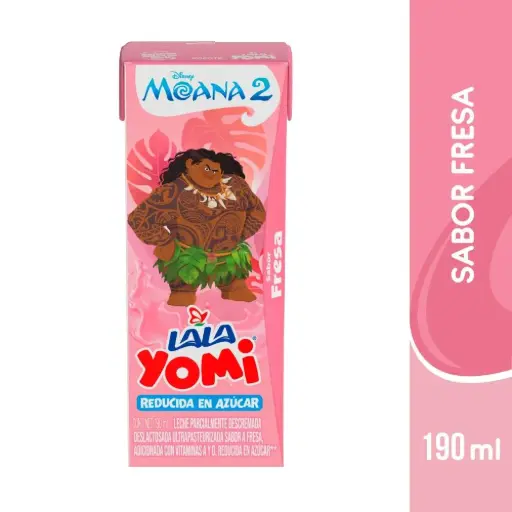 [2286] Leche sabor a fresa 190ml, Lala Yomi, pieza